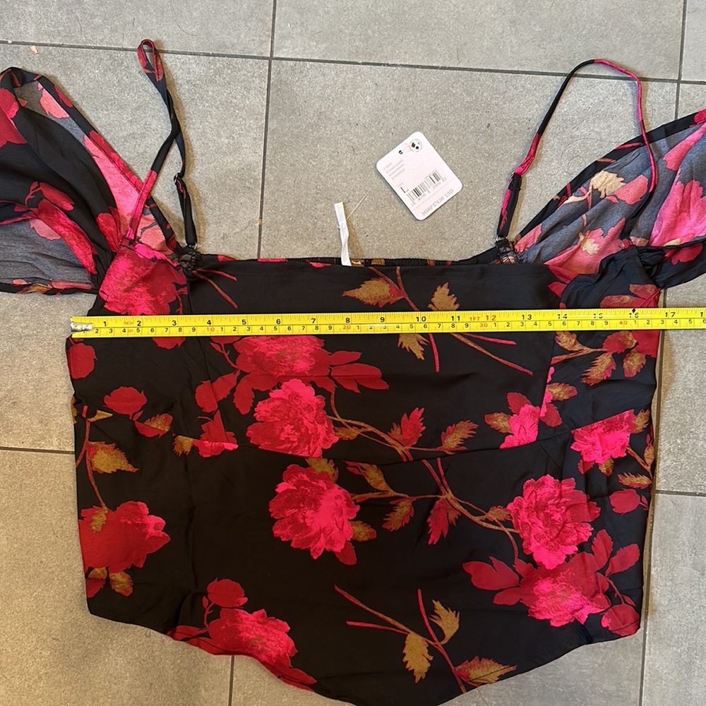 Free People Cassandra Printed Cold Shoulder Blouse - Picture 5 of 10
